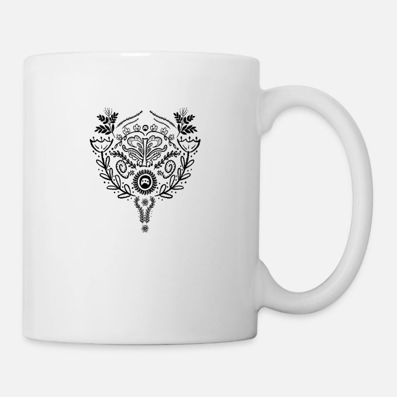 Folk Art Mandala l - Tasse - Weiß
