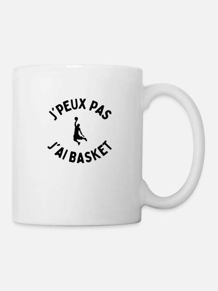 j'peux pas j'ai basket - Mug blanc - blanc
