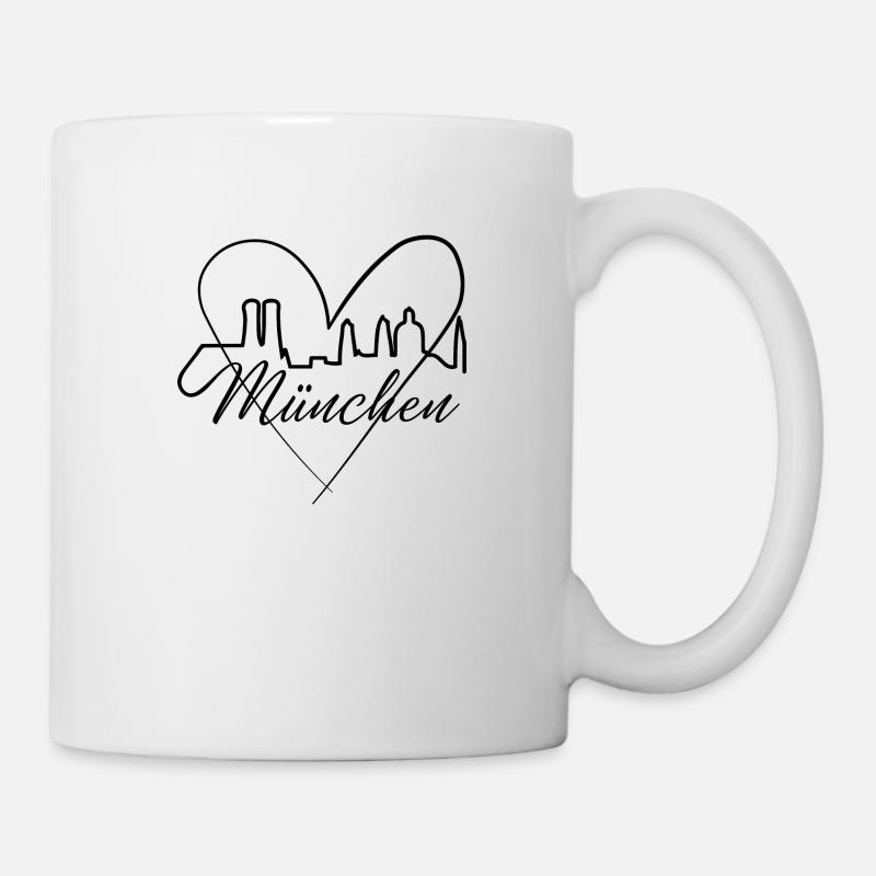München Silhouette - Tasse - Weiß