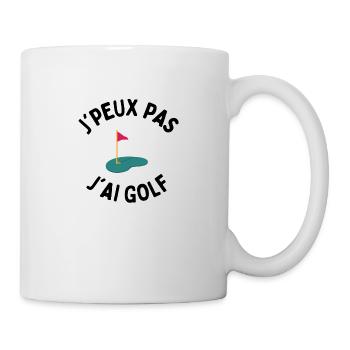 j'peux pas j'ai golf - Mug blanc - blanc - Droite