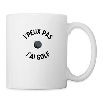 j'peux pas j'ai golf - Mug blanc - blanc - Droite