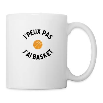 j'peux pas j'ai basket - Mug blanc - blanc - Droite