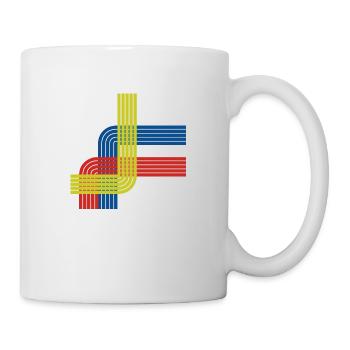 Farbkleckse Kleckse Farbspritzer Maler Geschenk - Tasse - Weiß - Rechts