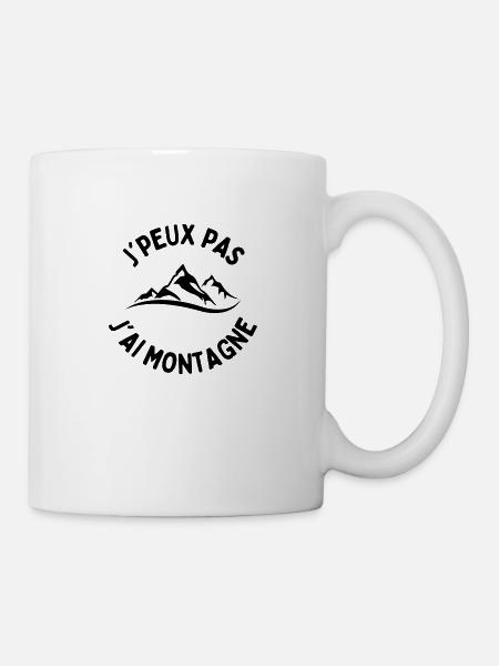 j'peux pas j'ai montagne - Mug blanc - blanc