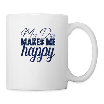 Mon chien me rend heureux - Mug blanc - blanc - Droite