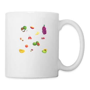 asiatischer, bunter Obstsalat - Tasse - Weiß - Rechts