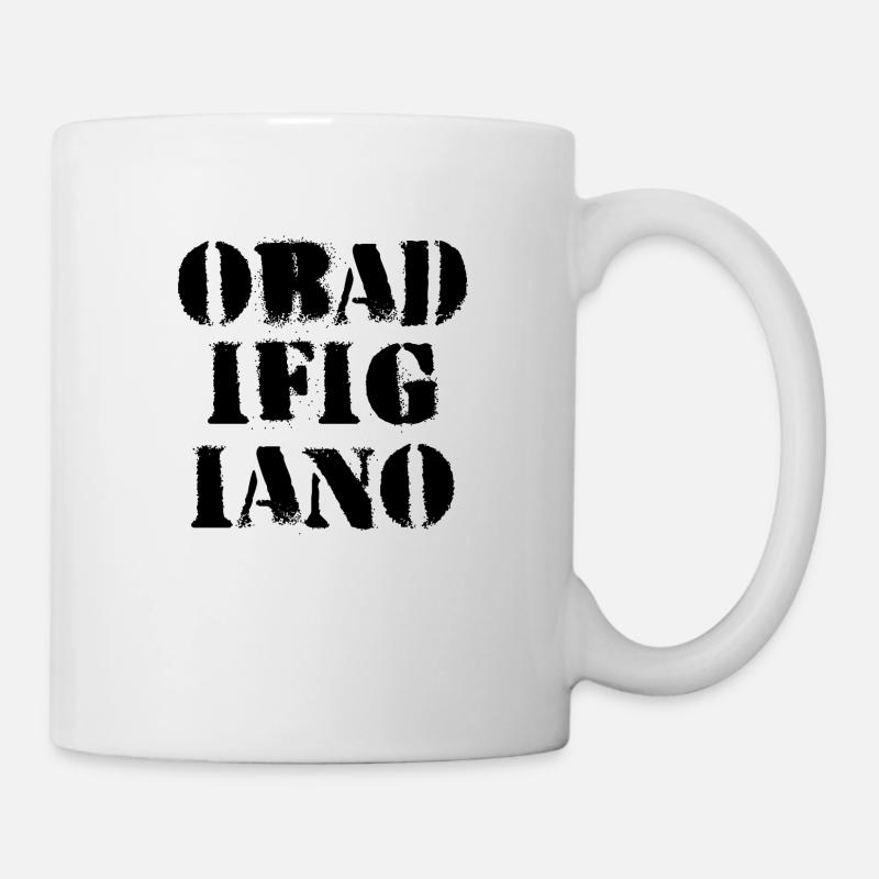 obadifigiano schwarz - Tasse - Weiß