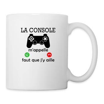 la console m'appelle / humour geek - Mug blanc - blanc - Droite