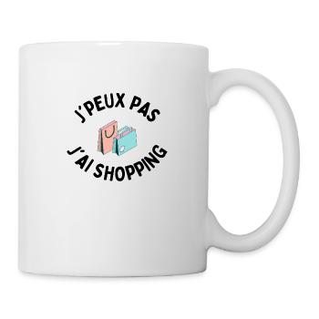 J'peux pas j'ai shopping - Mug blanc - blanc - Droite