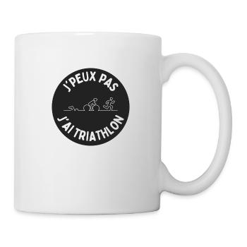 J'peux pas j'ai triathlon - Mug blanc - blanc - Droite