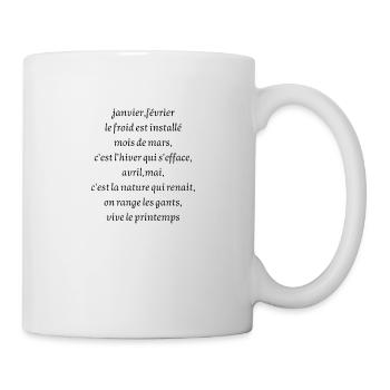 vêtement et accessoire - Mug blanc - blanc - Droite