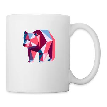 Bear, geometric, vector art, abstract, animal - Mug - white - Right