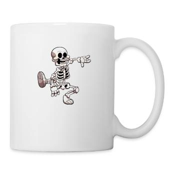 Squelette dansant - Mug blanc - blanc - Droite
