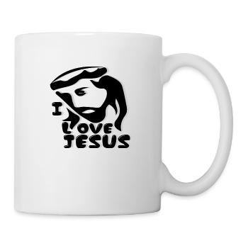 I love Jesus - Tasse - Weiß - Rechts