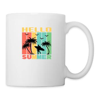 Hello Summer - Tasse - Weiß - Rechts