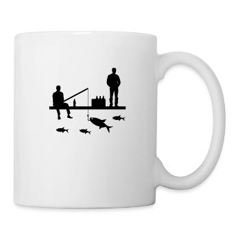 Angeln - Tasse - Weiß - Rechts