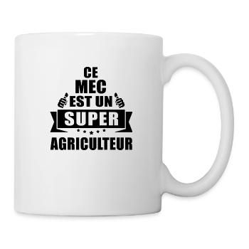 super agriculteur / humour agriculteur - Mug blanc - blanc - Droite