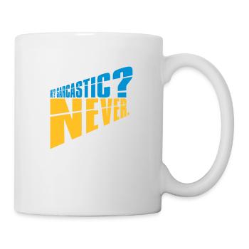 me sarcastic never quote - Mug - white - Right