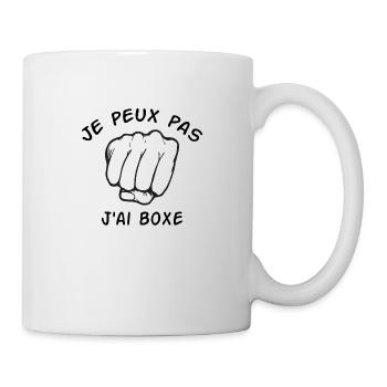 Je peux pas j'ai boxe - Mug blanc - blanc - Droite