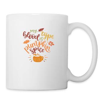 mon groupe sanguin est l’épice de citrouille - Mug blanc - blanc - Droite