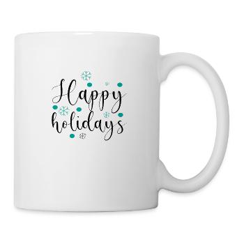 Happy Holidays - Tasse - Weiß - Rechts