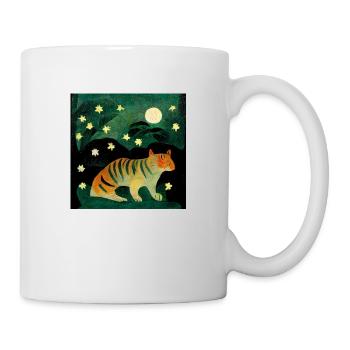 Tiger by moonlight - Mug - white - Right