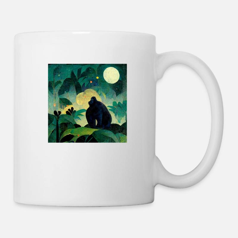 Gorilla in the moonlight - Mug - white