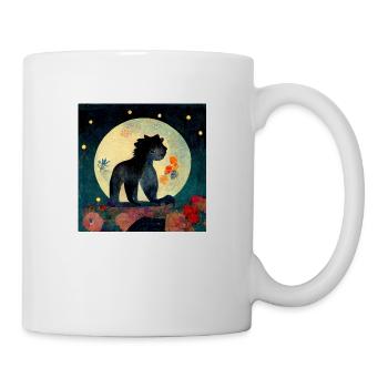 little lion in the moonlight - Mug - white - Right