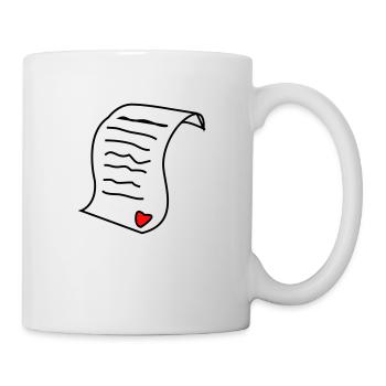Happy Valentinsday Liebesbrief / Love Letter #LOVE - Tasse - Weiß - Rechts