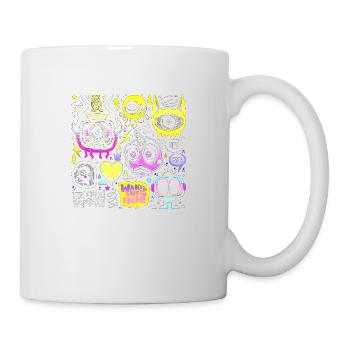 crazy face face happy cartoon happy face cartoon - Mug - white - Right