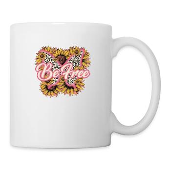 Set yourself free Butterfly Retro Flowers Free - Mug - white - Right