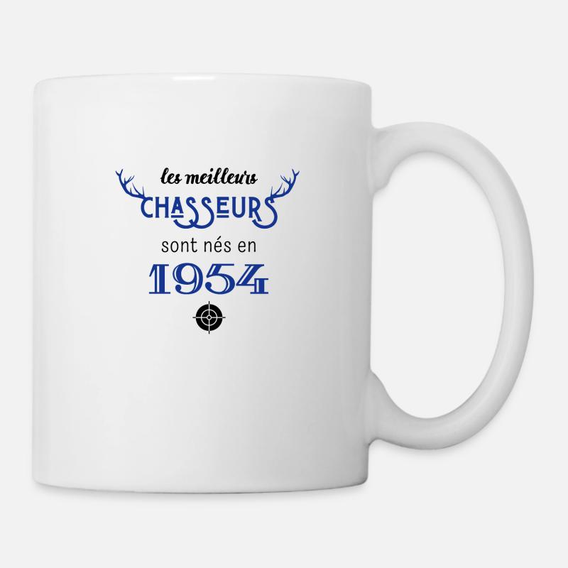 Anniversaire chasseur 1954 - Mug blanc - blanc