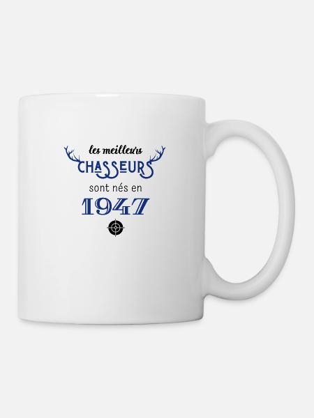 Anniversaire chasseur 1947 - Mug blanc - blanc
