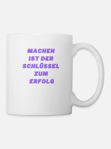 Schlüssel zum Erfolg - Tasse - Weiß