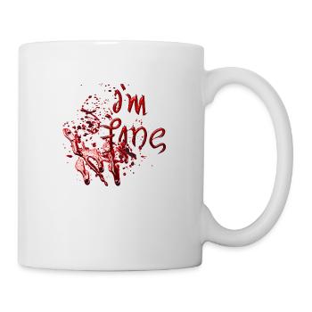 Halloween gruselige Hexe Horror Geist Monster Blut - Tasse - Weiß - Rechts