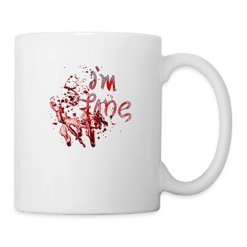 Halloween gruselige Hexe Horror Geist Monster Blut - Tasse - Weiß - Rechts