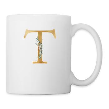 Monogramme personnalisable T - Mug blanc - blanc - Droite