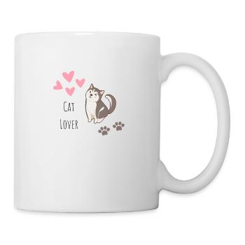 Cat Lover, amoureux des chats - Mug blanc - blanc - Droite