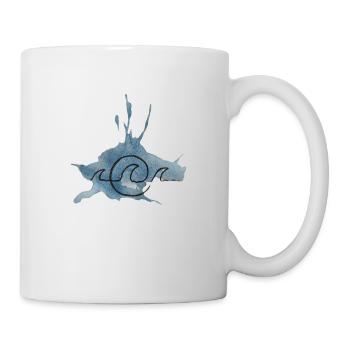 Beach Waves Aquarell - Tasse - Weiß - Rechts