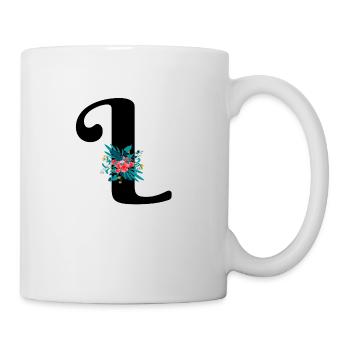 letter L flowered - Mug - white - Right