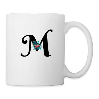 letter M flowered - Mug - white - Right