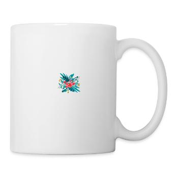 lettre T fleuris - Mug blanc - blanc - Droite