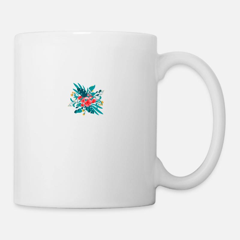 Buchstabe X geblümt - Tasse - Weiß