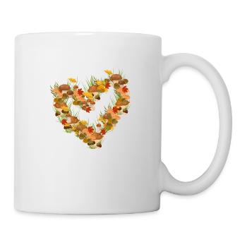 mushroom picking autumn nature mushroom picker naturefriend - Mug - white - Right