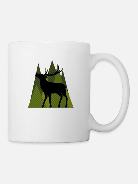 Hirsch - Tasse - Weiß