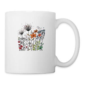 Fleur - Mug blanc - blanc - Droite