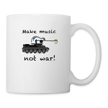 Make music not war - Tasse - Weiß - Rechts