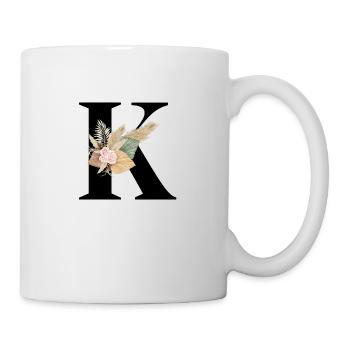 flowery letter K - Mug - white - Right