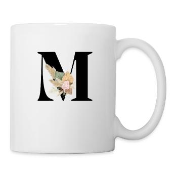 letter M flowered - Mug - white - Right