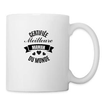 certifiée meilleure maman du monde - Mug blanc - blanc - Droite